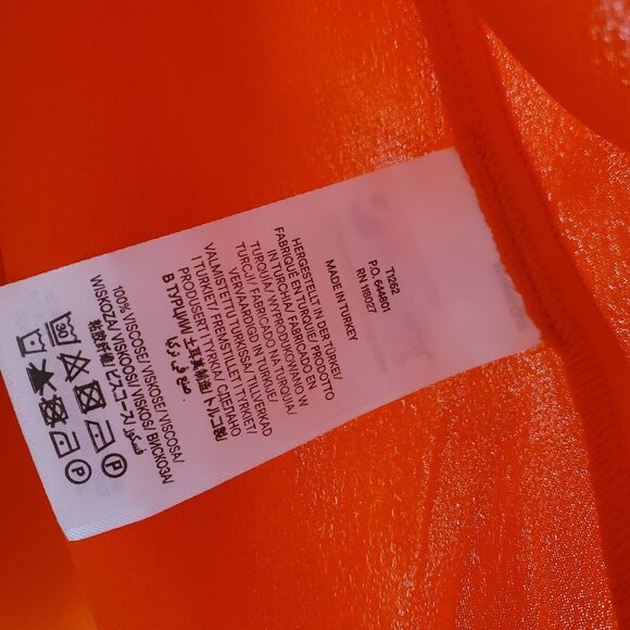 BODEN Satin Cutaway Top US 10 Orange Sleeveless Halterneck Tank - Picture 11 of 12